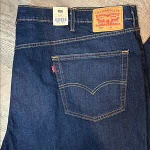 Levi's Men's 559 52 x 32 Dark Blue Relaxed Fit Jeans Straight Leg Big & Tall